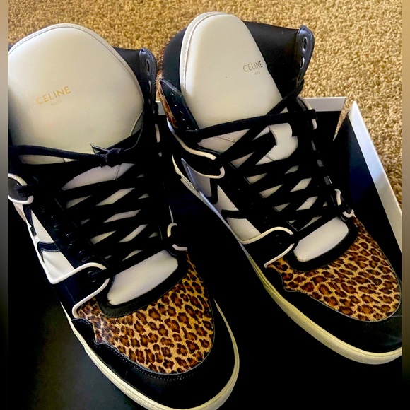 CELINE Men’s Special Edition Leopard pattern (Black/White/Brown)! Box Included! - Picture 1 of 6